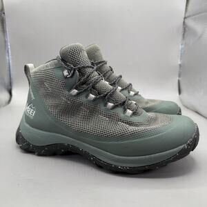 REI Co-op Flash Hiking Shoes Womens Size 7.5 Dusty Olive Mesh Waterproof Trail